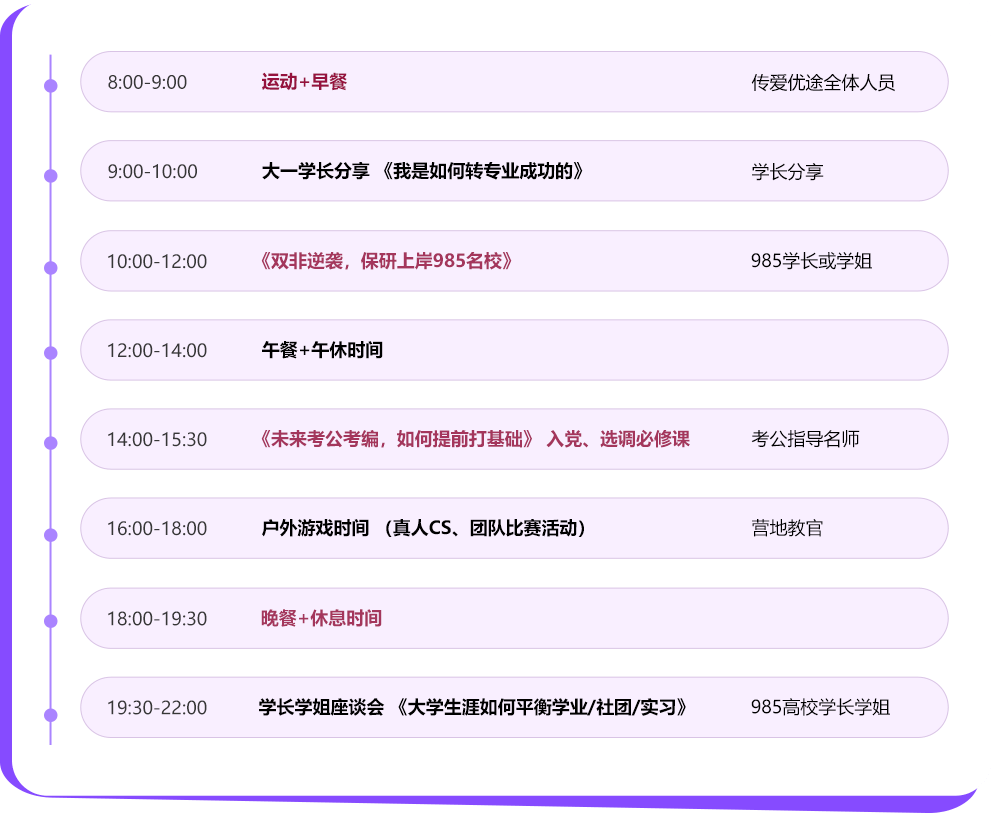 大学生训练营内容